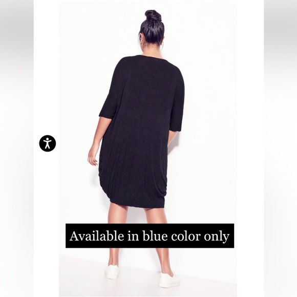 NWT Arna York Crush Knit Dress - Blue - Picture 4 of 6